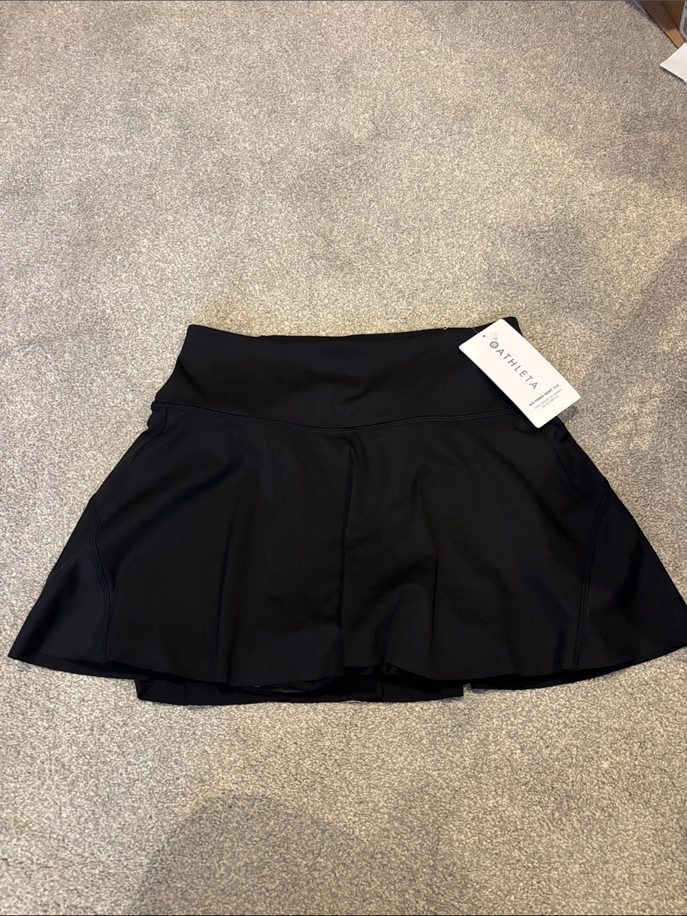 Athleta Black Flared Athletic Skort with Built-In Shorts